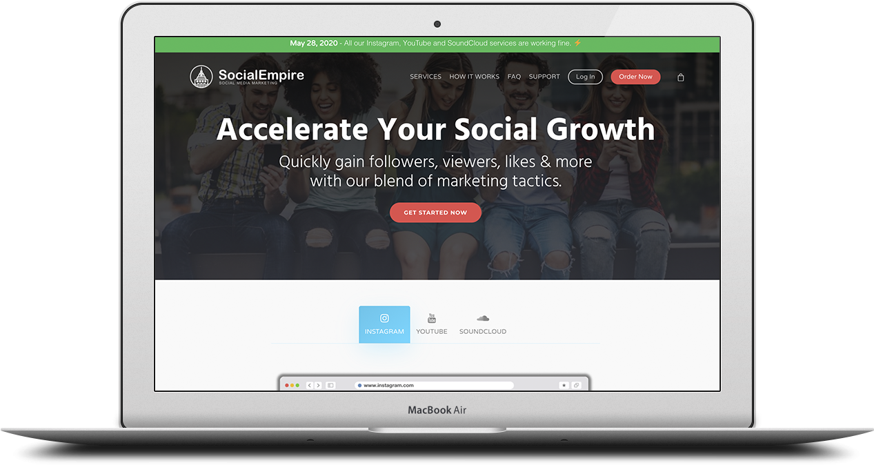 Social Empire website screenshot